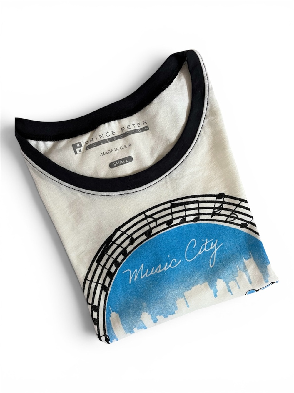 Prince Peter Cropped short sleeve Tee/ NASHVILLE /Size S/ NWT. Vintage design